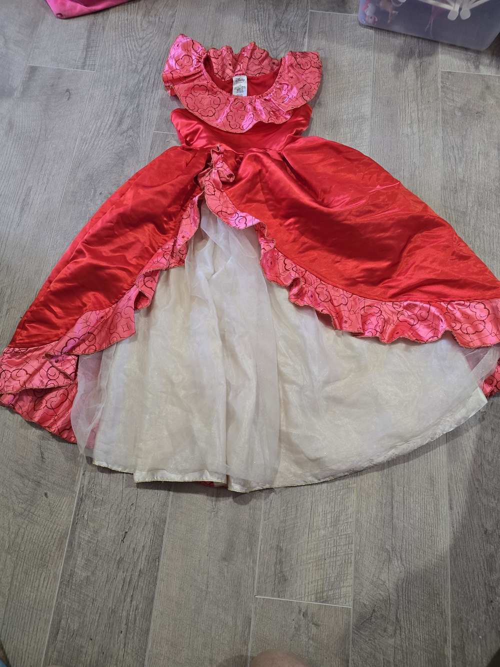 Disney Red and Pink Princess Dress with White Tulle Skirt
